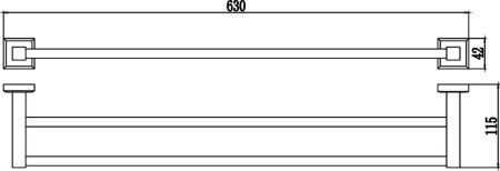 Полотенцедержатель Savol S-609548, хром, артикул S-609548