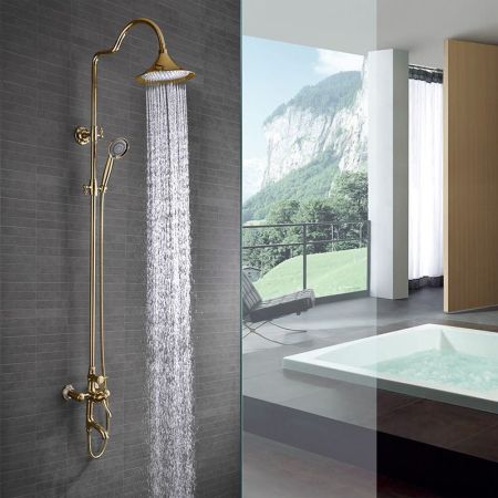 Душевая система Lemark Greek LM5562GG Золото, артикул LM5562GG
