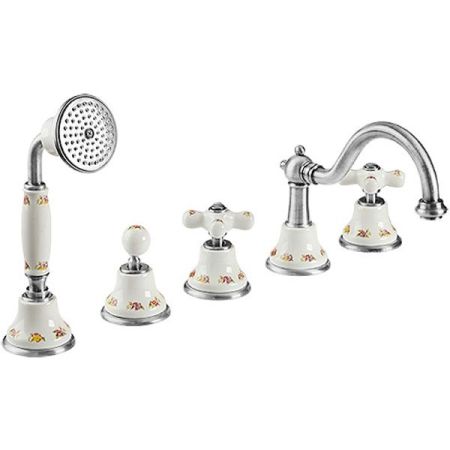 Смеситель на борт ванны Migliore Provance ML.PRO-8880 Хром Белый