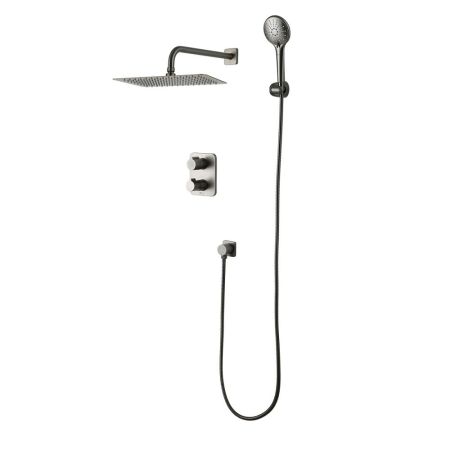 Смеситель Lemark Bronx для ванны и душа термостатический встраиваемый (LM3749GM), артикул LM3749GM