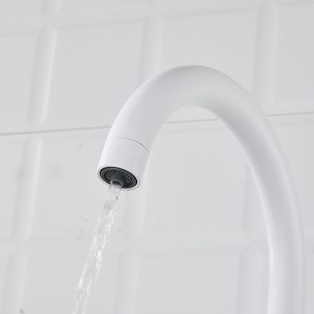 Смеситель для кухни с подключением фильтра Shevanik S428C, белый, артикул S428C