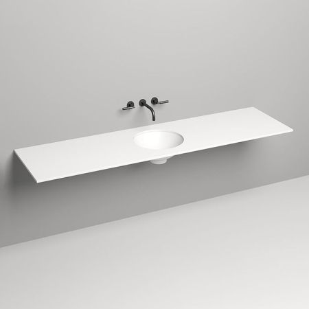 SALINI Столешница 2000х500х15 мм, из материалв S-Stone, цвет белый матовый