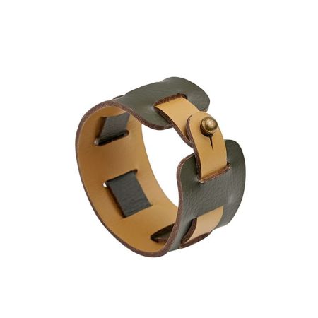 ADJ Кольцо для салфеток Bottega, D5 см., цвет: оливковый/горчичный, артикул 010.B.55/40