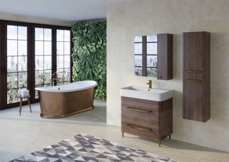 Зеркало со шкафом Bellezza Олимпия 60 R 4619309001432 Орех