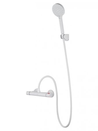 Смеситель для душа с термостатом WONZON & WOGHAND INN 5, Белый матовый (WW-B1005-A-MW), артикул WW-B1005-A-MW