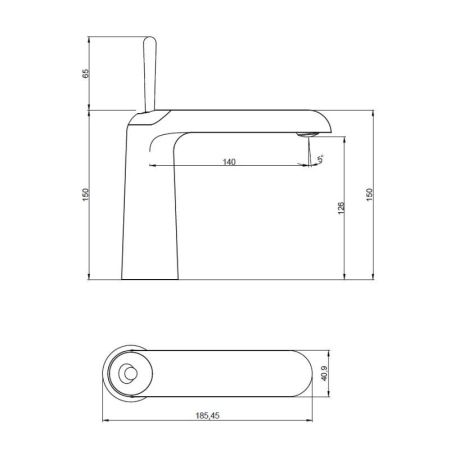 Смеситель для раковины Haiba HB10812-7, черный