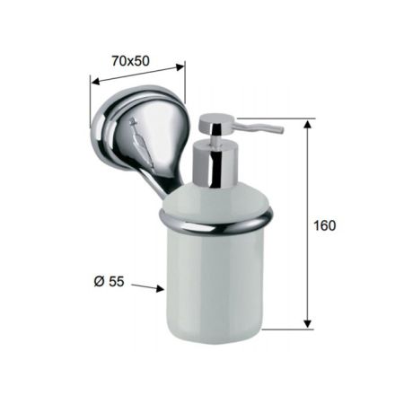 Daniel Revival Acc.B. Дозатор жидкого мыла, подвесной, керамика, белый/бронза 63, артикул REDI954 br 63