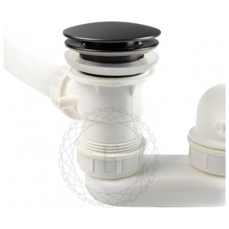 Слив-перелив (автомат, 90 см.) FILARETE FL90BG, графит, артикул FL90BG