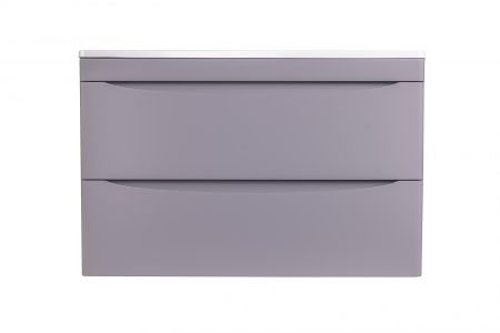 Тумба подвесная "Бергамо мини 90" (2 ящ.) Люкс антискрейтч серый, PLUS, артикул СС-00002365