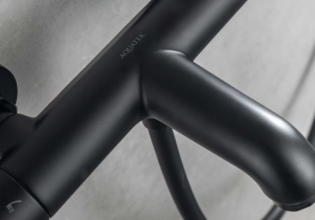 Термостатический смеситель для ванны AQUATEK, матовый черный AQ1043MB, артикул AQ1043MB