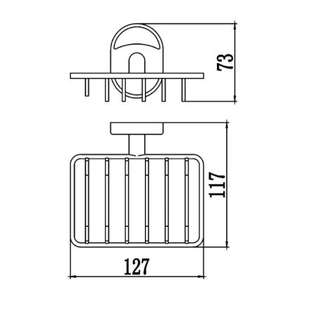 Мыльница Savol S-007032, хром, артикул S-007032