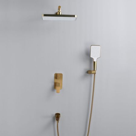 Душевая система встраиваемая Shevanik S9935G, золотой сатин