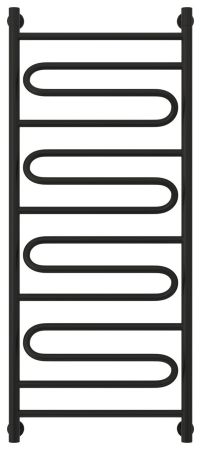 Полотенцесушитель водяной "ЭЛЕГИЯ+" 1200х500 (Матовый черный), артикул 31-0205-1250