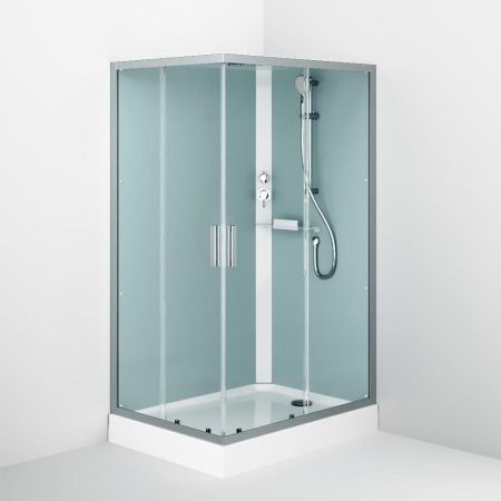 W90C-404-12080MT Gem кабина душевая 120x80, прямоугольная, профиль матовый хром, стекло прозрачное