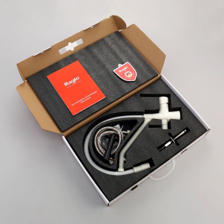 Смеситель для кухни с подключением фильтра Raglo R80.62.08, белый, артикул R80.62.08