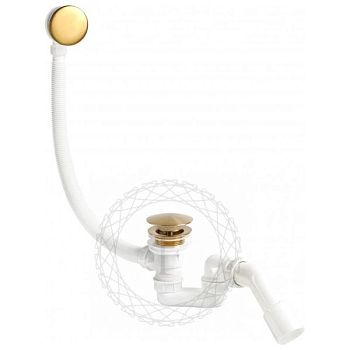 Слив-перелив (автомат, 90 см.) FILARETE FL90GL, золотой сатин