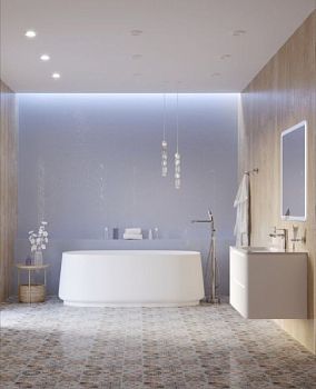 Акриловая ванна CEZARES CZR-LUX-CENTRAL-170-82-58-MATT