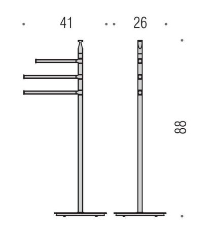 Colombo Planets Стойка 88 см, цвет: хром, артикул B9815.CR