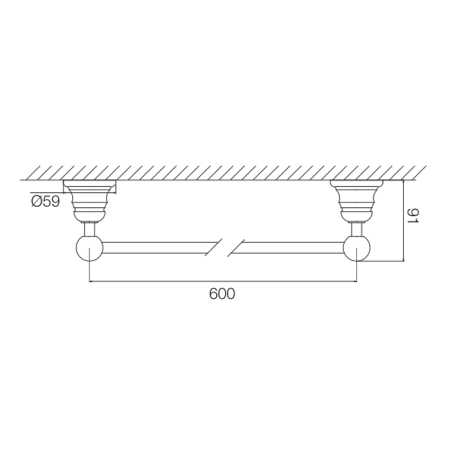 FIMA|Carlo Frattini Victory Полотенцедержатель 600 мм., цвет бронза, артикул F6060/60BR