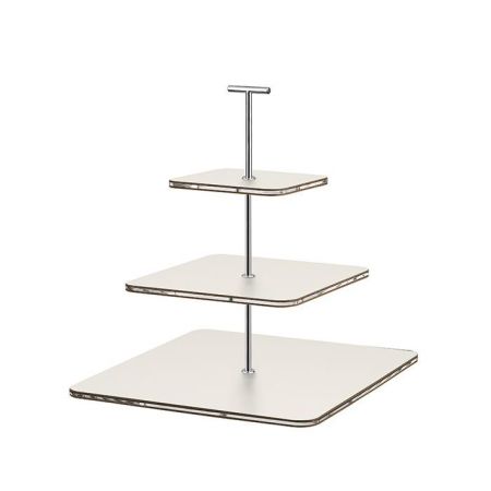 ADJ Сервировочная стойка, 30x30xH35 см.,ручка "Т", цвет: белый, фурнитура хром, артикул 0092T.10.CR