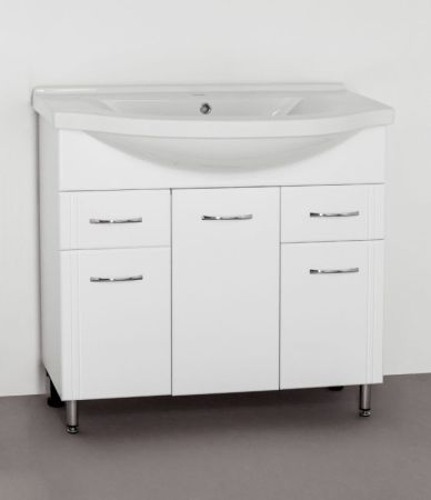 Тумба с раковиной Style Line Эко Стандарт 26 (2 ящ.) под умывальник Эльбрус 90, артикул ЛС-00000110