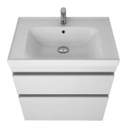 Тумба с раковиной подвесная/напольная Dreja Grace Plus 60 см, белый, артикул 99-0904-com