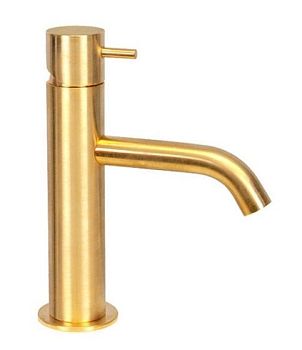 Daniel Tokyo, однорычажный смеситель для раковины (излив 11,1 см), с донным клапаном, цвет зачищенное золото
