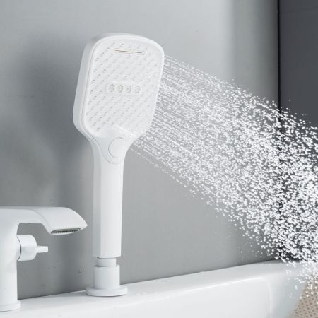 Смеситель на борт ванны Shevanik S4112C, белый