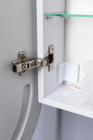 Зеркальный шкаф Aquanet Монте 50 белый, с LED подсветкой, артикул 00344787