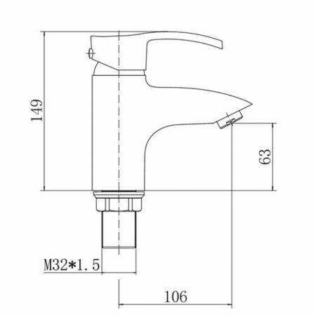 Смеситель для раковины FASHUN A1070, хром, артикул A1070