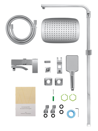 Душевая система WONZON & WOGHAND FIT, Хром (WW-88739009-CR), артикул WW-88739009-CR