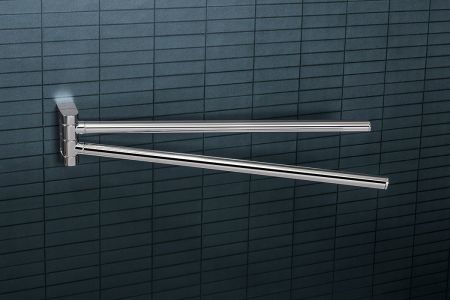 Colombo Mini Двойной держатель полотенца 34*6,1cм , цвет: хром, артикул B4012.CR