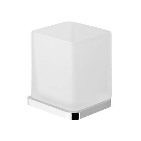 Стакан OLYMP для зубных щёток с держателем, одинарный, 111x80x78 мм, хром, Sapho, артикул 1321-77