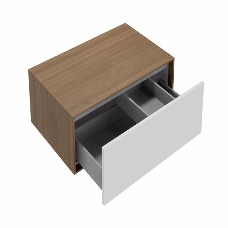 Тумба ATOLLO напольная/подвесная с ящиком 80, белая матовая, артикул AT.80\WHT.M