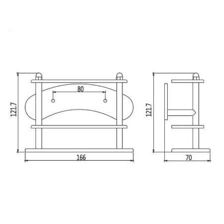 Держатель зубных щеток Haiba HB102, хром