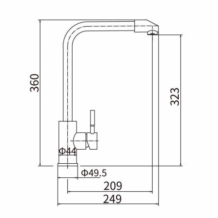 Смеситель для кухни FASHUN A54909, сатин