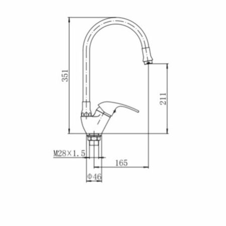 Смеситель для кухни с гибким изливом FASHUN A4403+A7251, хром/зеленый