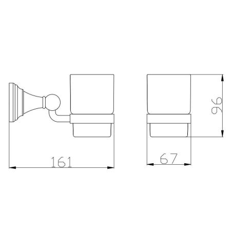 Стакан для ванной комнаты Rav Slezak MORAVA MKA0201CMAT, черный, артикул MKA0201CMAT