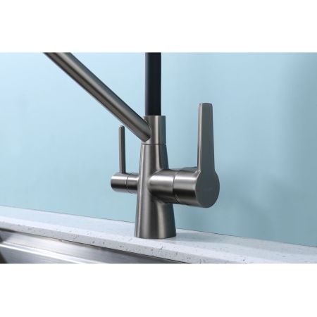 Смеситель для кухни с подключением фильтра Raglo R80.62.09, графит, артикул R80.62.09