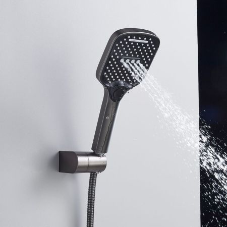 Душевая система встраиваемая Shevanik S4135T, оружейная сталь, артикул S4135T