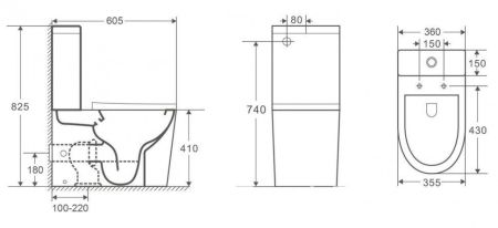 Унитаз напольный CeramaLux 2179MB