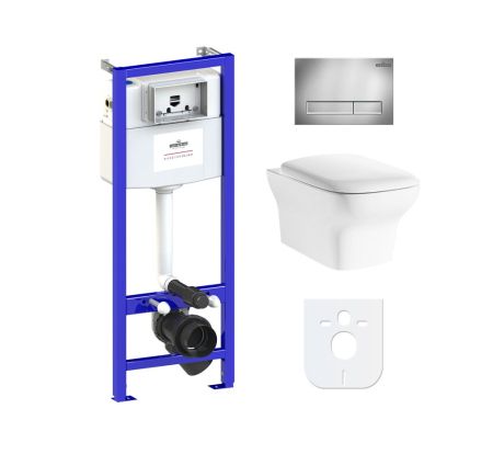 Комплект 6 в 1 Lavinia Boho Bristol Rimless 77040110, премиум с пластиковой клавишей, артикул 77040110