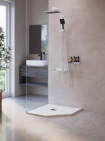 Душевой поддон трапеция RGW ST/T-W Белый (800x800), артикул 16155088-01