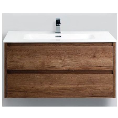 Тумба под раковину BelBagno Kraft 100 KRAFT-1000-2C-SO-RT подвесная Табачный дуб, артикул KRAFT-1000-2C-SO-RT