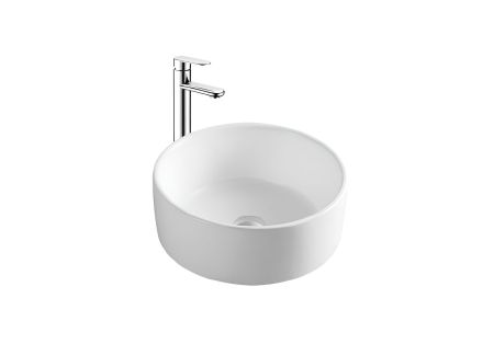 Раковина накладная для установки на столешницу AQUATEK AQ5118-MW 400*400*165, матовый белый, артикул AQ5118-MW