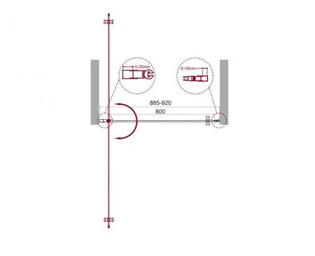 Душевая дверь BelBagno ETNA-B-1-70-C-Cr