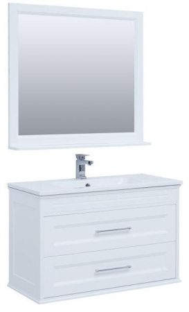 Мебель для ванной Aquanet Бостон М 100 белый (лит. мрамор), артикул 00258284