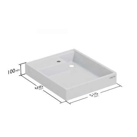 Раковина над стиральной машиной "Юпитер мини 500*90*600"  ш/в/гл с кронштейнами, артикул 900133