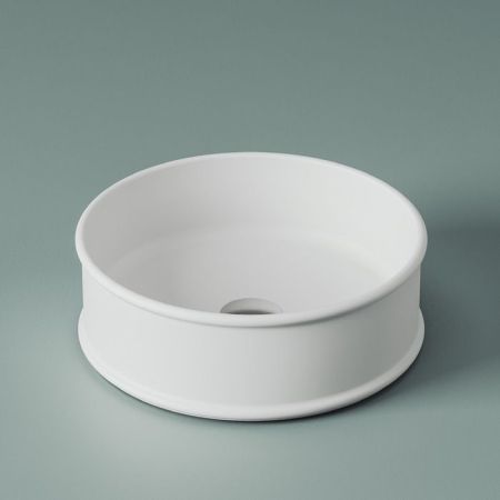 Artceram ATELIER Раковина накладная, d44см, без отв под смеситель, без перелива, цвет: белый матовый