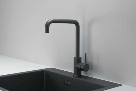 Смеситель для кухни GRANULA (7110, ЧЕРНЫЙ МАТОВЫЙ), артикул 7110, ЧЕРНЫЙ МАТОВЫЙ